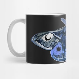 Moth sticker blue and gray Mug